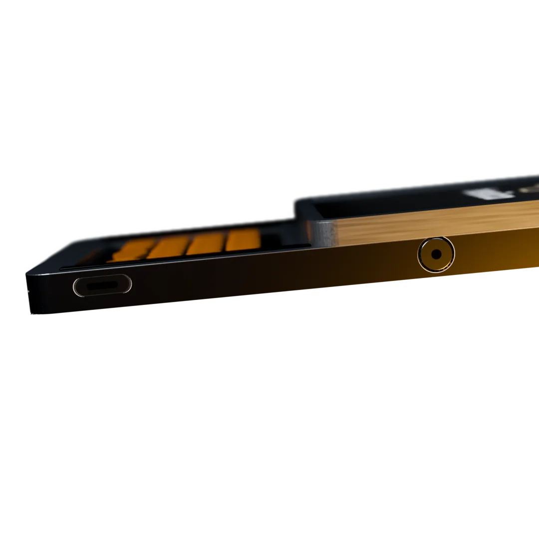 Close view of the B.Line’s 3.5 millimetre headphone jack