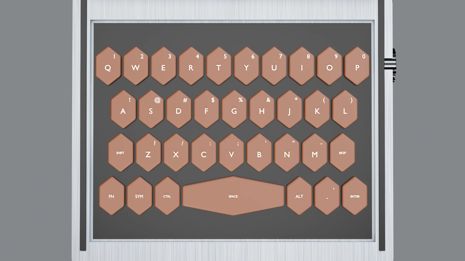 The complete physical QWERTY keyboard on B.Line