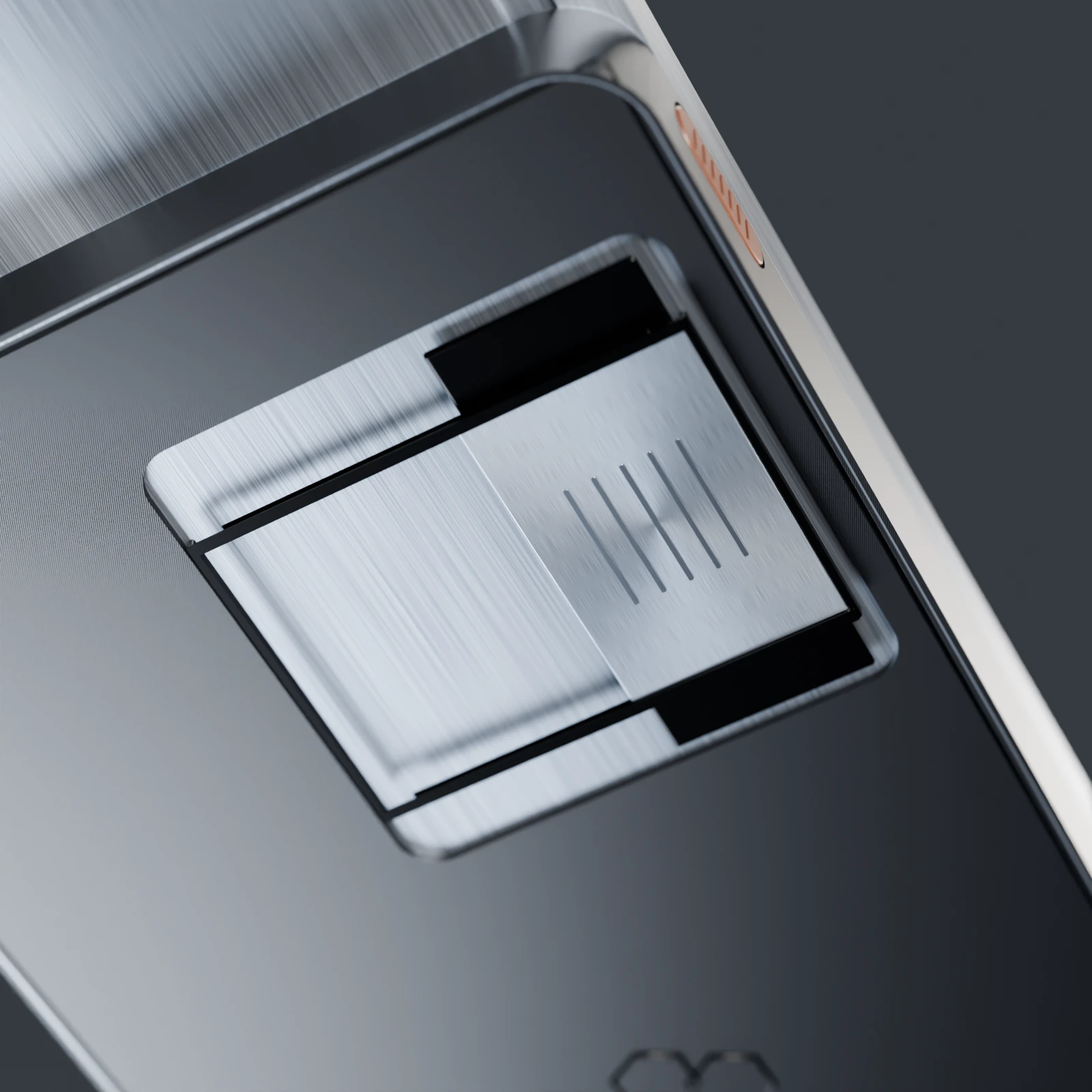 The separate sliding metal cover on B.Line's rear-camera module